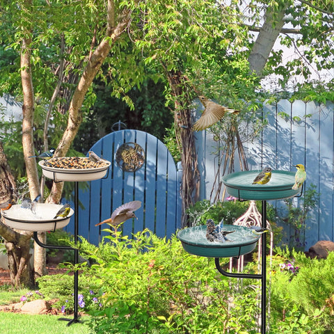YALINKA fountain-ready bowl enhances garden ambience and water access.