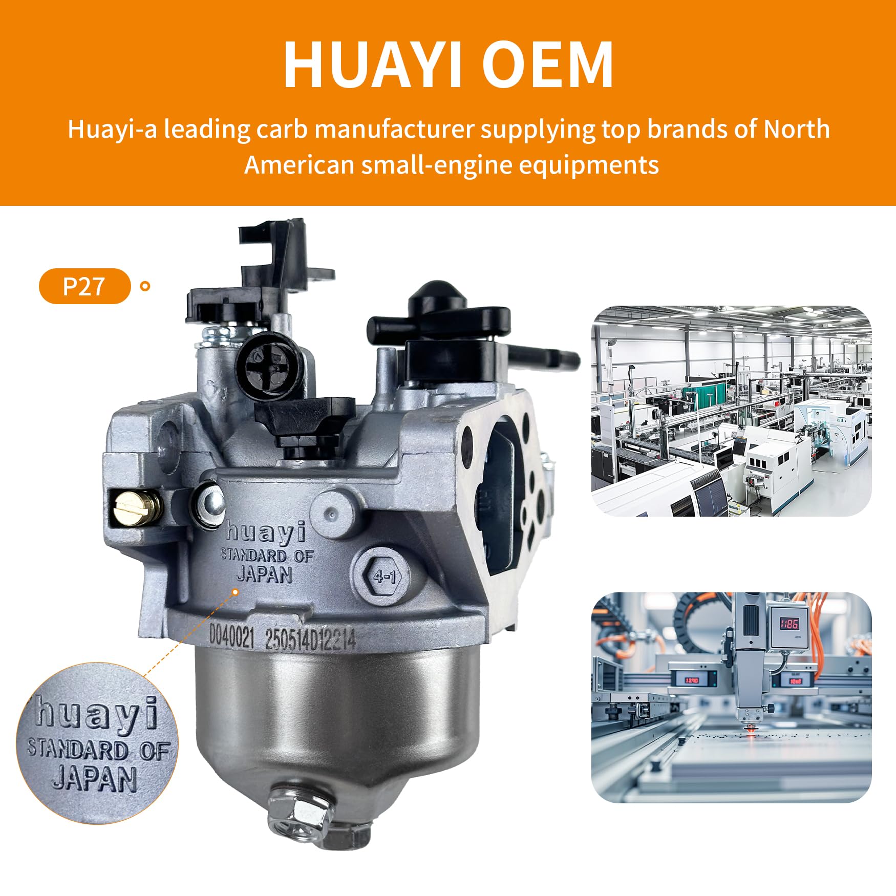 YAMAKATO P27 carburetor kit with three gaskets helps quick, leak-free installation