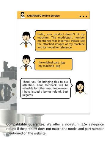 Yamakato carburetor installation step illustration for DIY maintenance.