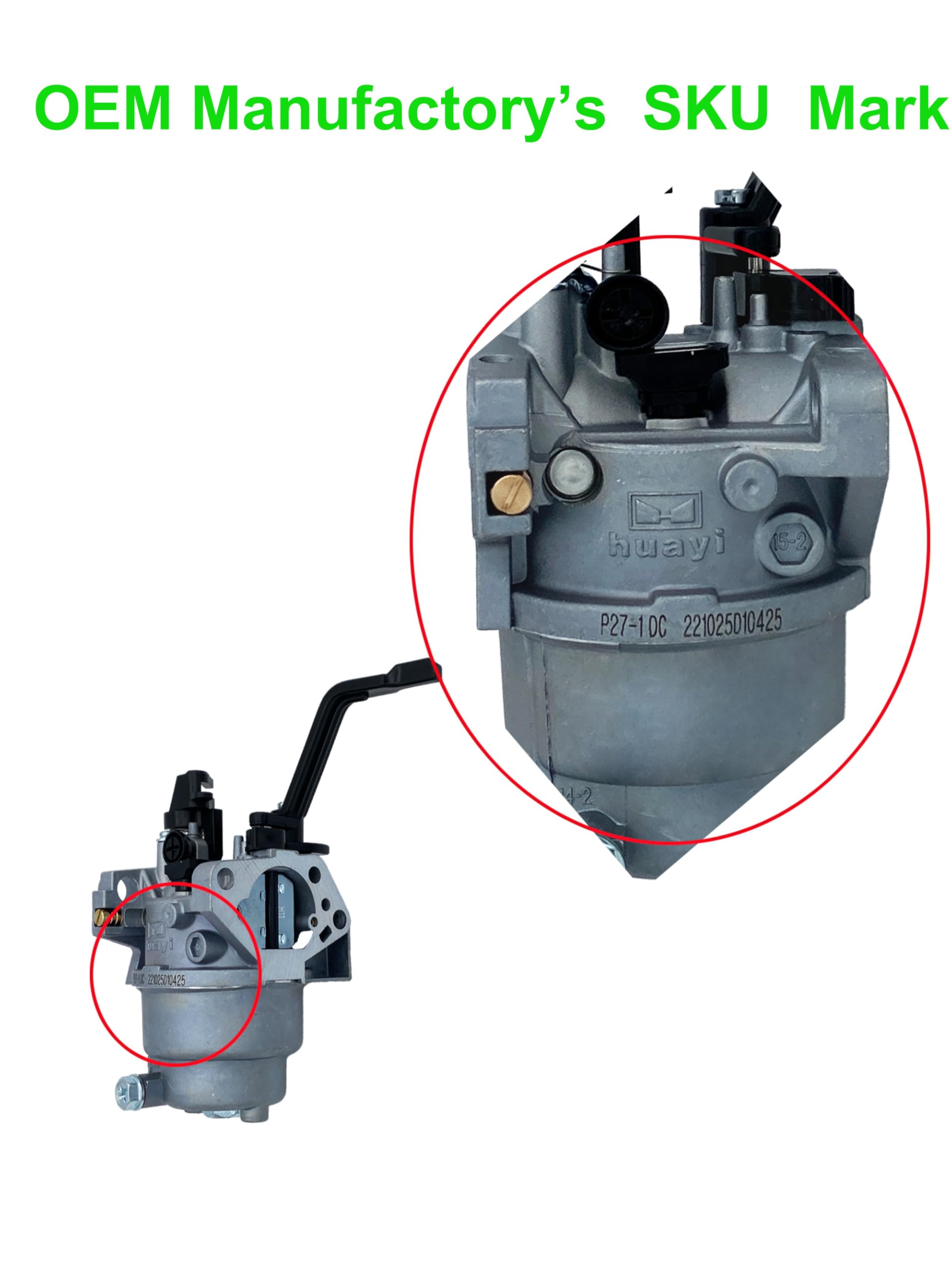 Yamakato carburetor part-number label 0J58620157 for easy verification.