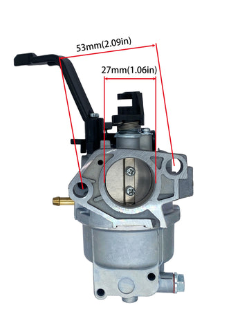 Yamakato carburetor with fuel line and gaskets ready for quick replacement.