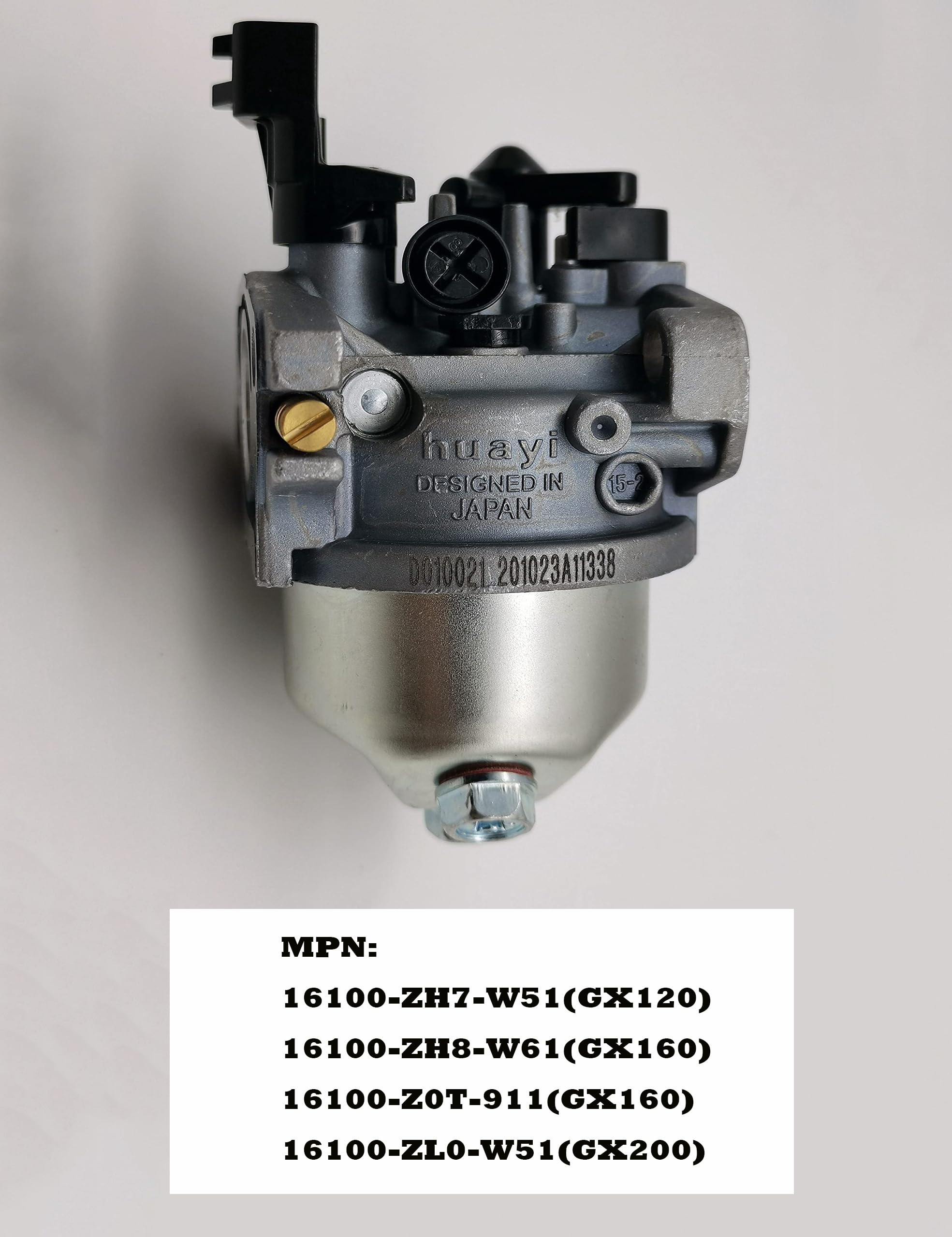 YAMAKATO Huayi P19 carburetor fuel line and tank joint.