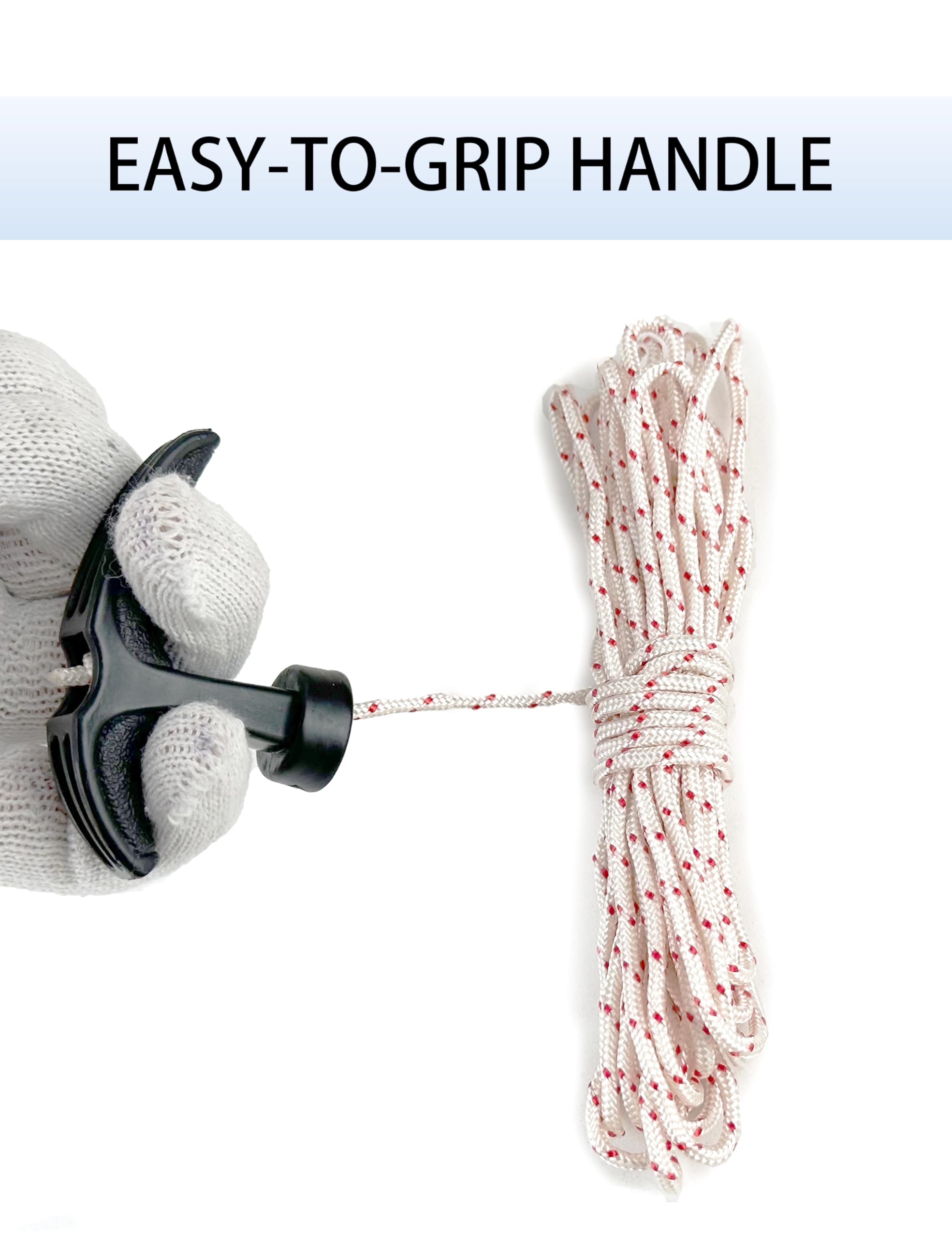 YAMAKATO 3mm pull rope diameter view highlights durability for lawn tools.