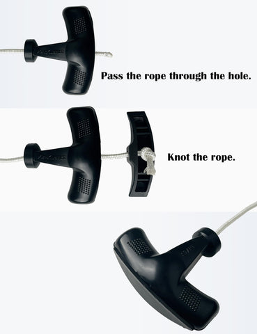 YAMAKATO recoil handles set for easy, reliable cord replacement.