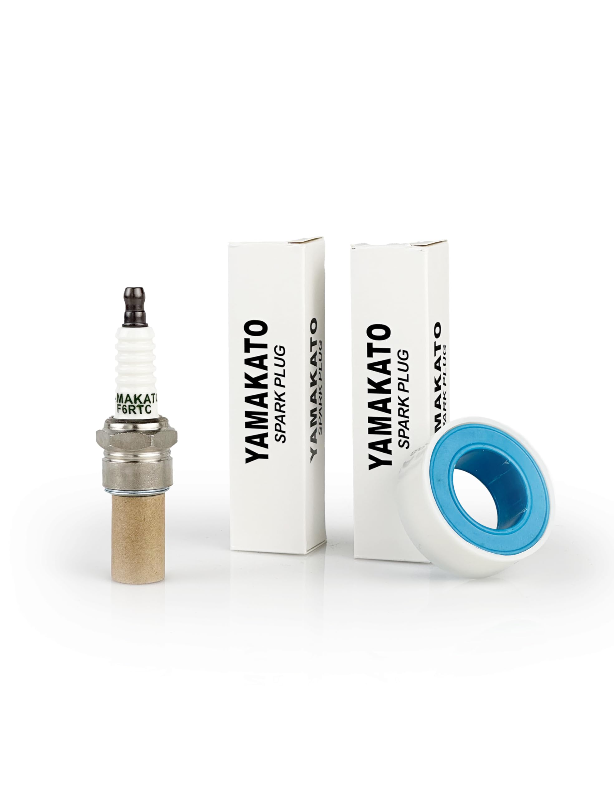 YAMAKATO spark plug with free tape for sealing and leak prevention.