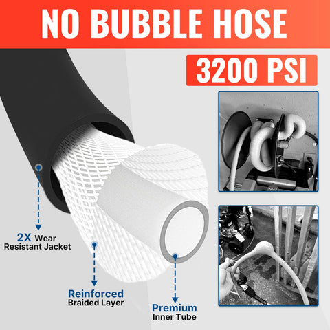 YAMATIC hose supports up to 3200 PSI for versatile tasks.