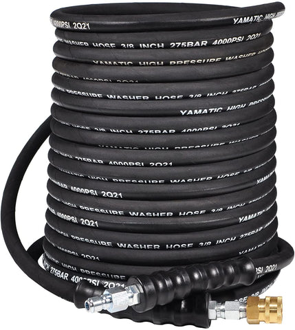 YAMATIC 360° swivel end keeps hose from kinking during cleanup