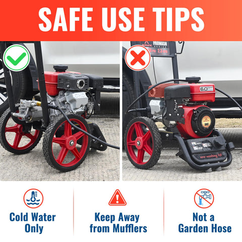 YAMATIC 3600 PSI-capable hose supports powerful DIY cleaning tasks.