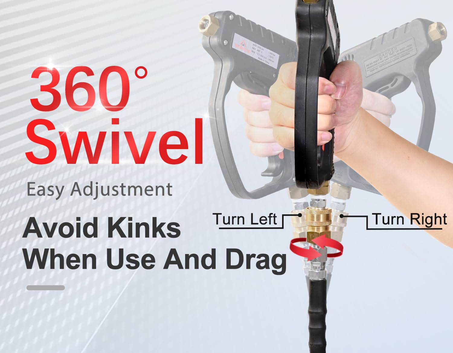 YAMATIC 4200 PSI rated hose supports tough outdoor washing tasks