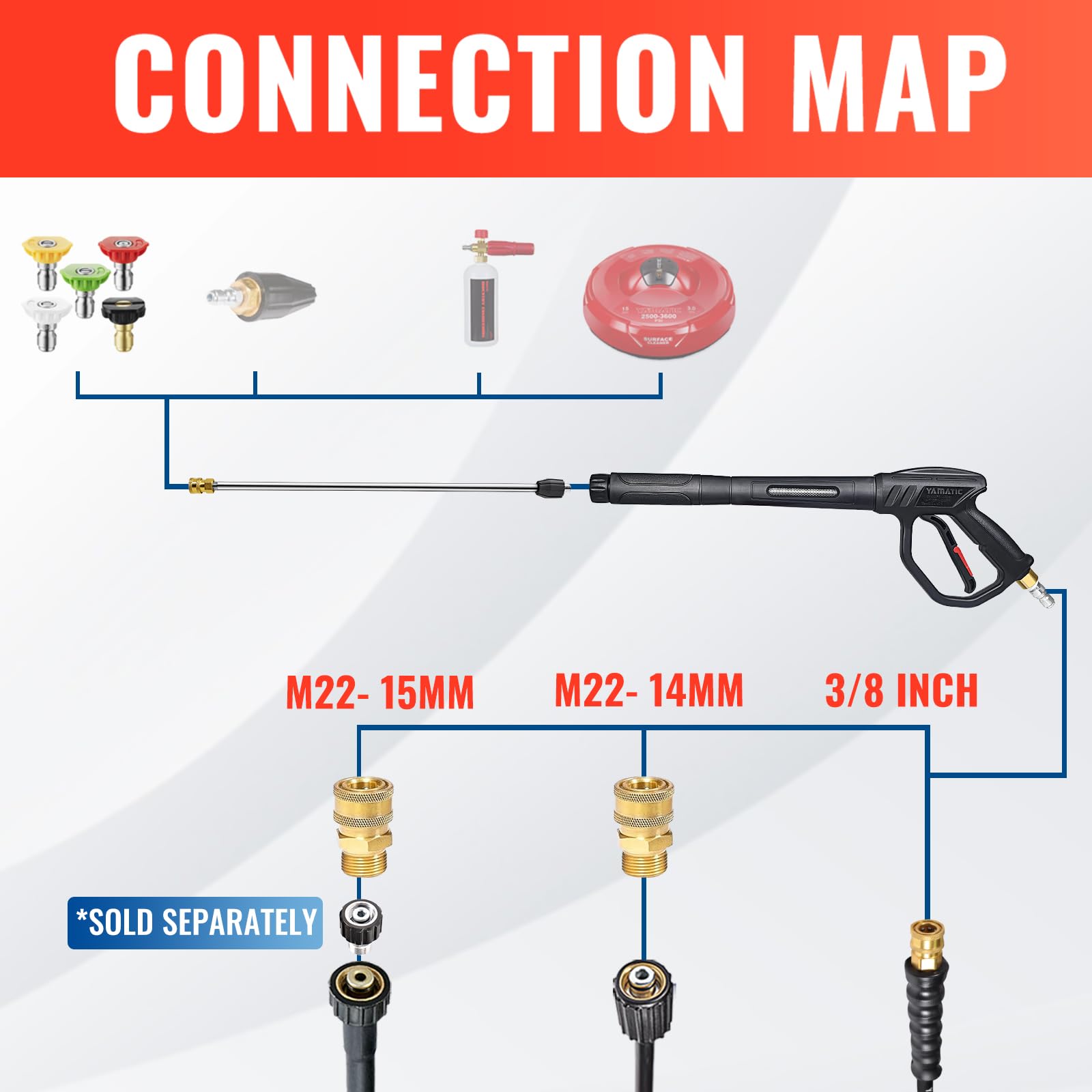 YAMATIC 43-inch extension wand boosts reach for high walls.