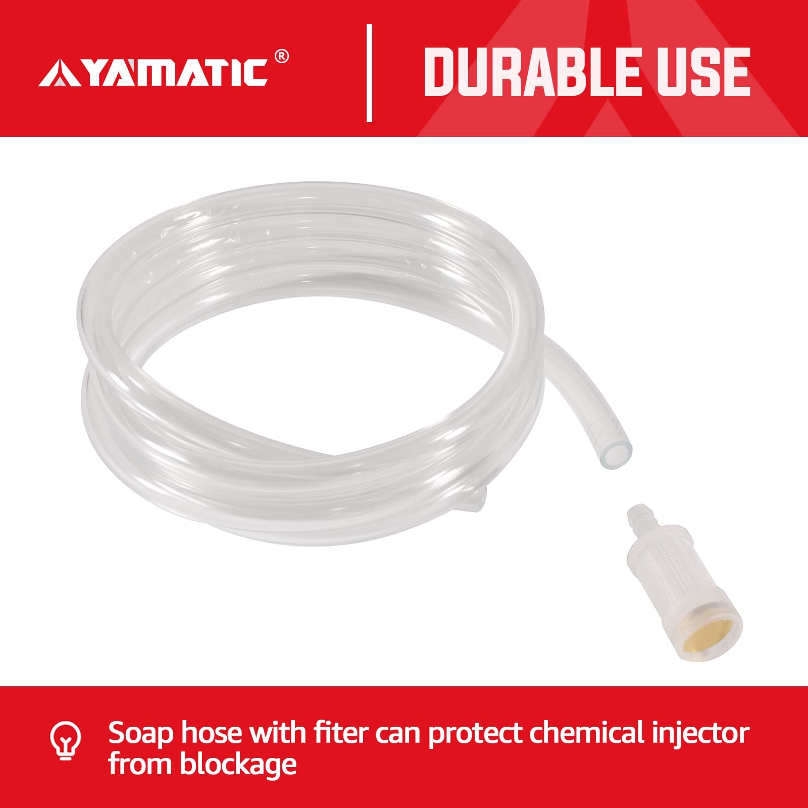 YAMATIC brass and stainless construction ensures long-lasting durability.