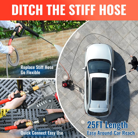 YAMATIC brass fittings and reinforced joints prevent leaks during tough jobs.