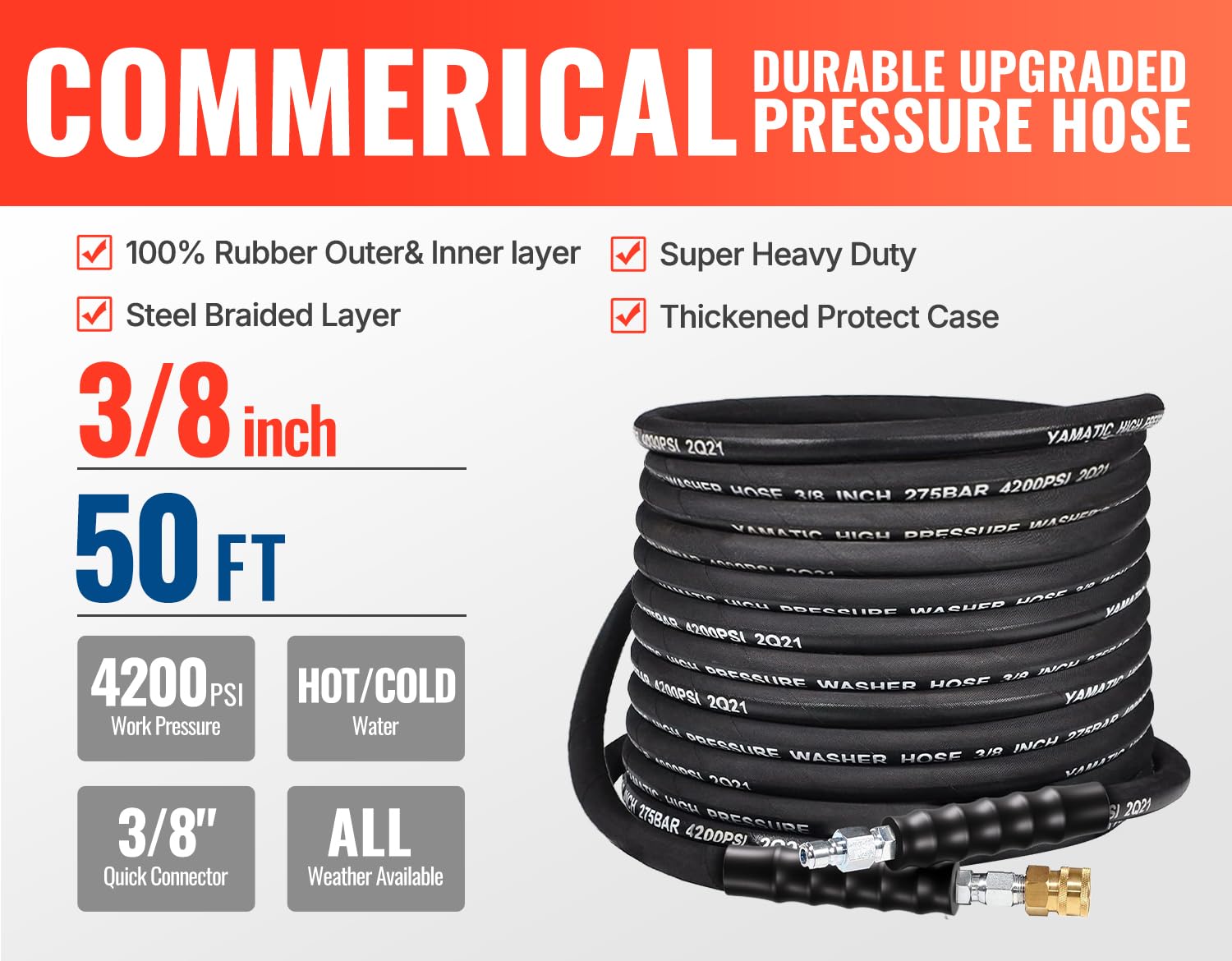 YAMATIC brass socket and steel plug 3/8 quick-connect for leak-free setup