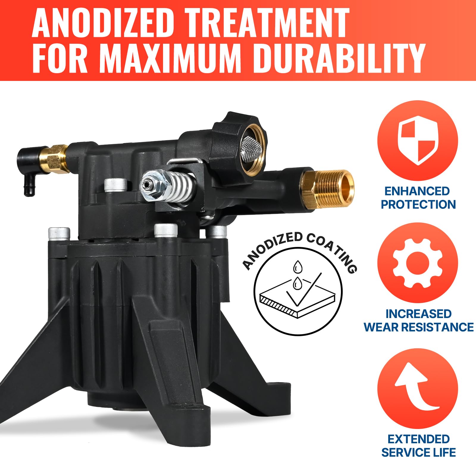 YAMATIC durable pump assembly featuring double seal system