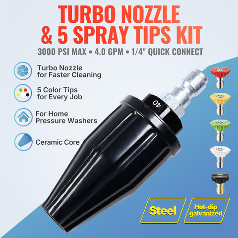YAMATIC kit with five spray nozzles for versatile patterns.