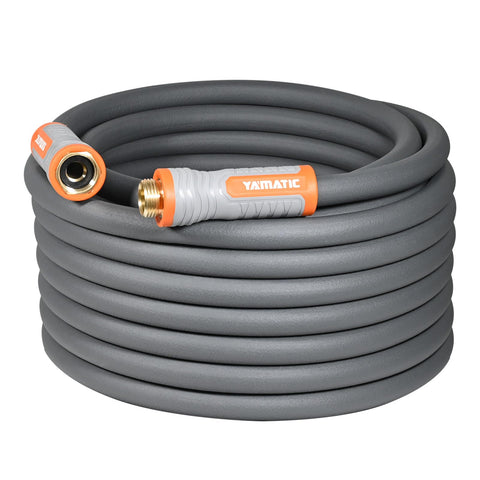 YAMATIC heavy-duty garden hose with swivel handle for easy connection and versatile watering