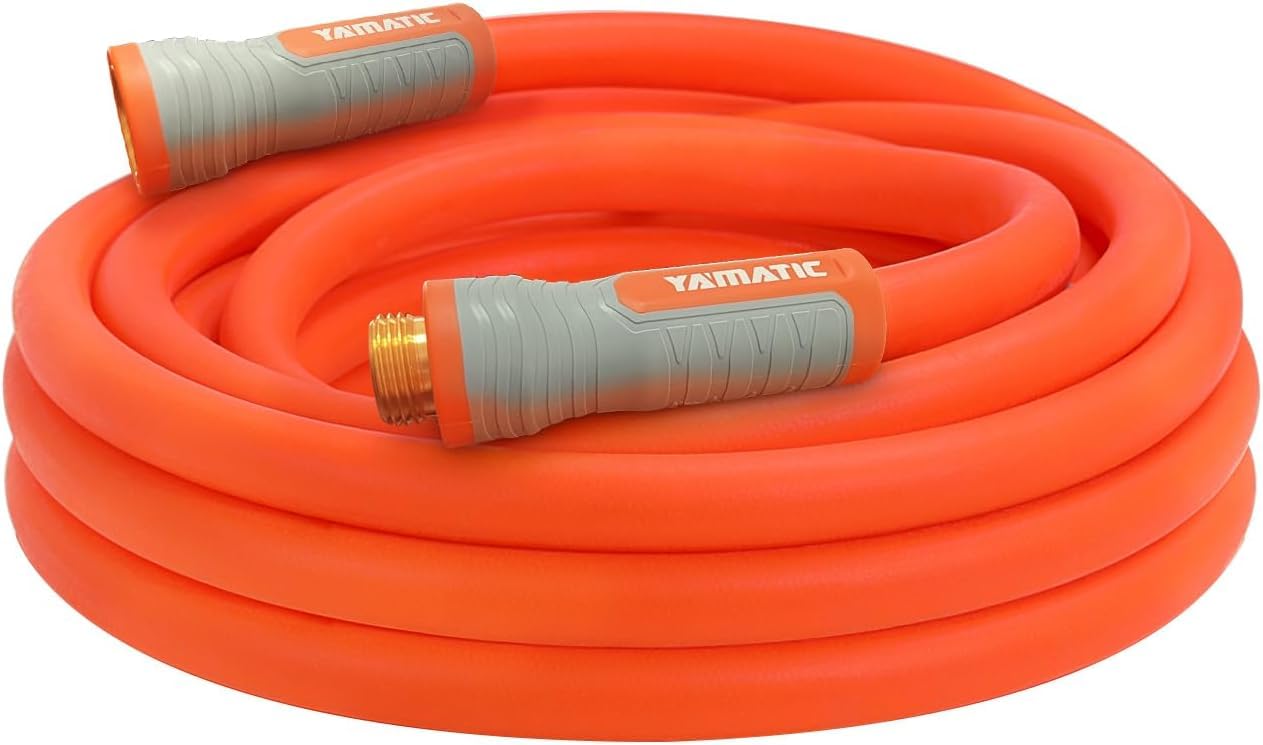 YAMATIC heavy-duty hose compact uncoil enables quick setup.