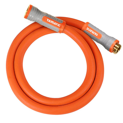 YAMATIC heavy-duty short hose with swivel fitting for easy setup and reliable watering