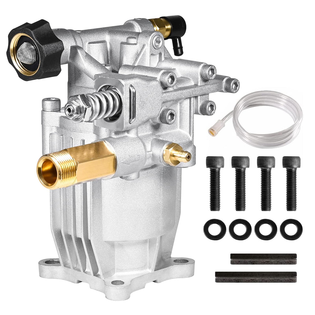 YAMATIC horizontal pump with 3200 PSI and 2.5 GPM power for outdoor cleaning tasks