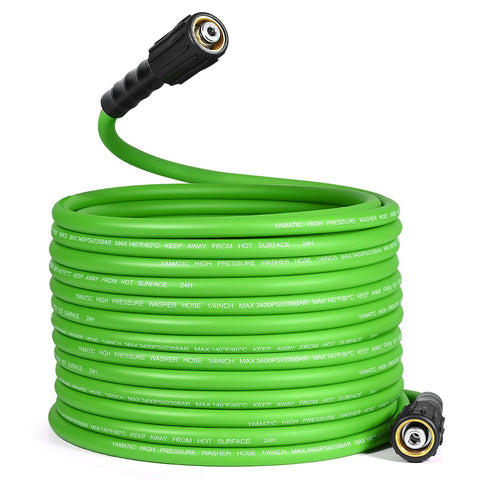 YAMATIC 50 ft hose with M22-14mm ends for versatile power washing.