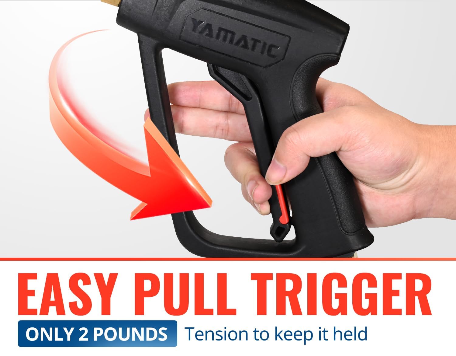 YAMATIC kink-resistant 3200 PSI hose designed for easy handling and durability