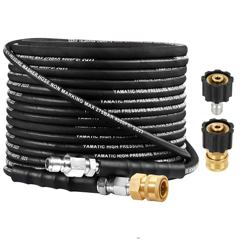 YAMATIC kink-resistant pressure washer hose 50ft for tangle-free cleaning