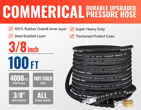 YAMATIC kink resistant swivel 3-8 connector reduces tangles during cleaning