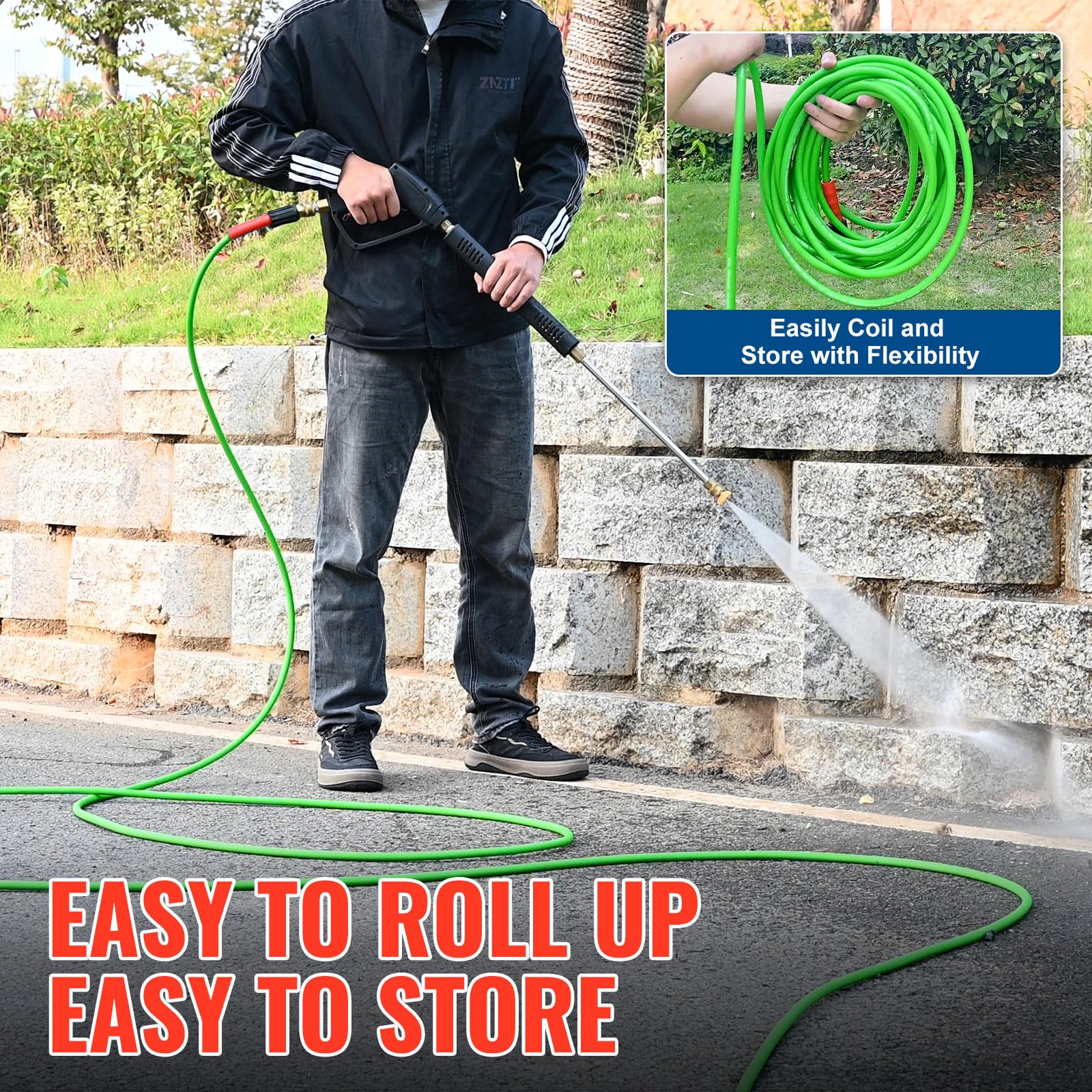 YAMATIC M22 extension coupler extends reach to hard-to-access areas.