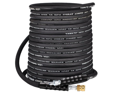 YAMATIC pressure washer hose 50ft with 3/8 swivel for smoother cleaning