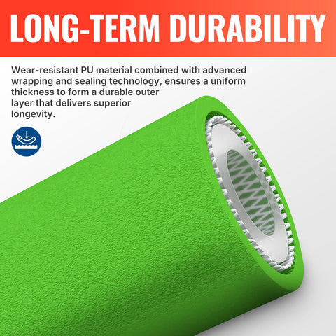 YAMATIC PU wear-resistant outer layer extends hose life.