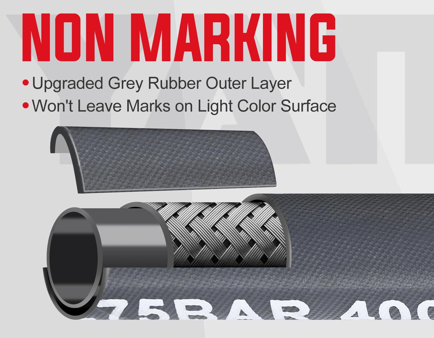 YAMATIC steel wire braided hose delivers durable, kink-resistant performance