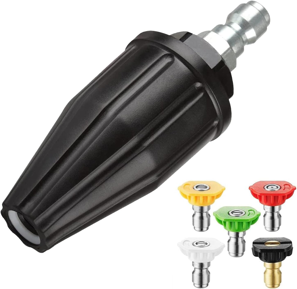 YAMATIC turbo nozzle with 360-degree rotation for fast cleaning.