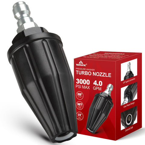 YAMATIC turbo nozzle with 360° rotation for faster surface cleaning