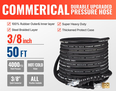 YAMATIC unrestrictive 3-8 inch bore preserves full water flow for fast cleaning