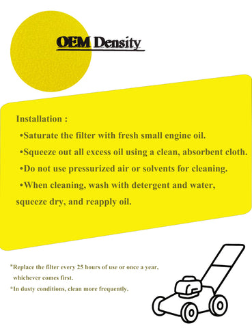 YAMAKATO foam air filter for 120P02-0001-F1 model ensures reliable filtration.