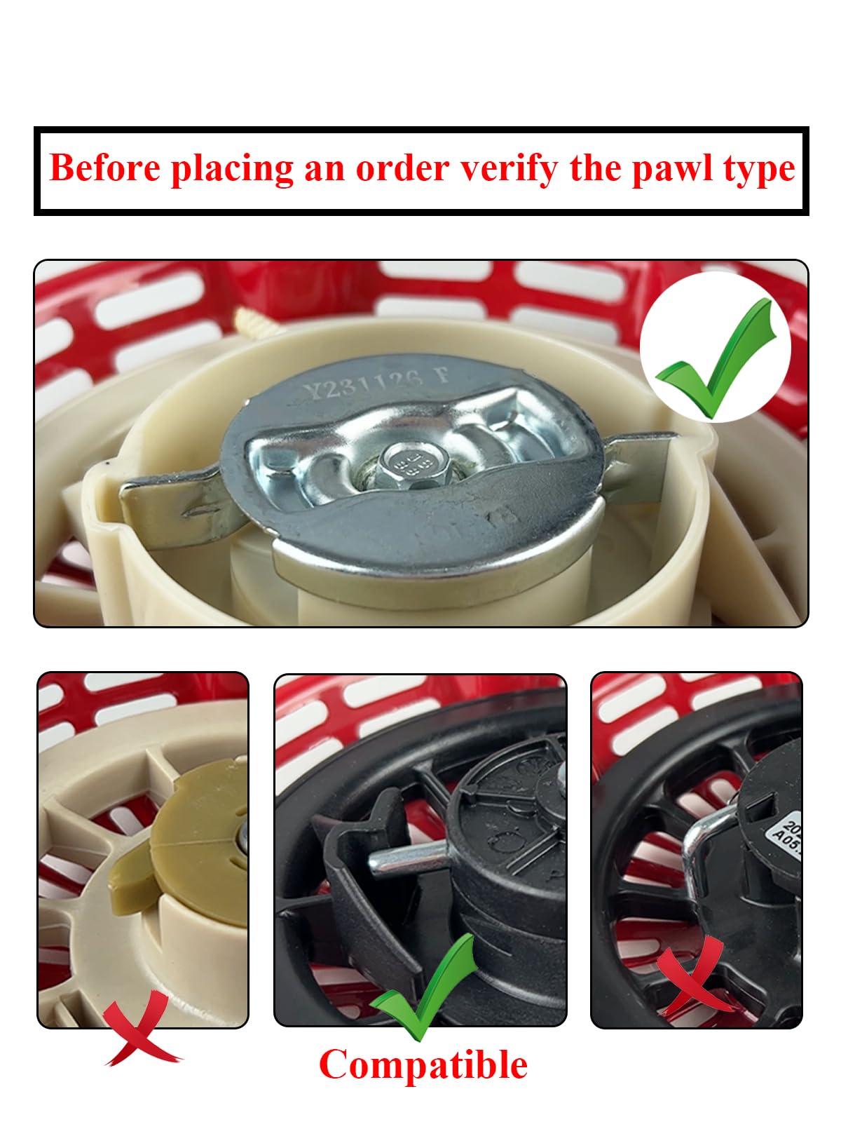 YAMAKATO recoil starter for Honda GX620 rear view for easy maintenance access
