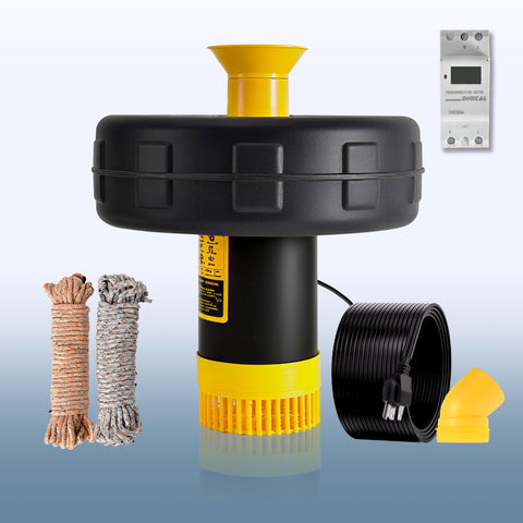 YANASO pond fountain aerator pump front view shows a stable floating unit enhancing water circulation.