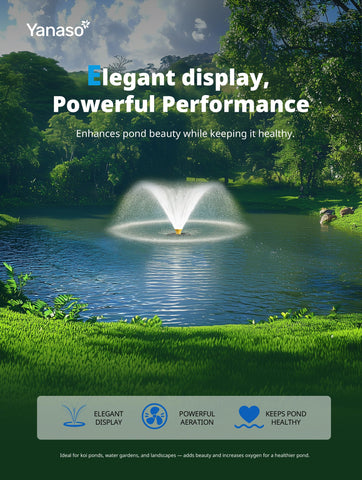 YANASO pond fountain aerator pump timer display highlights scheduling for consistent aeration and energy control.
