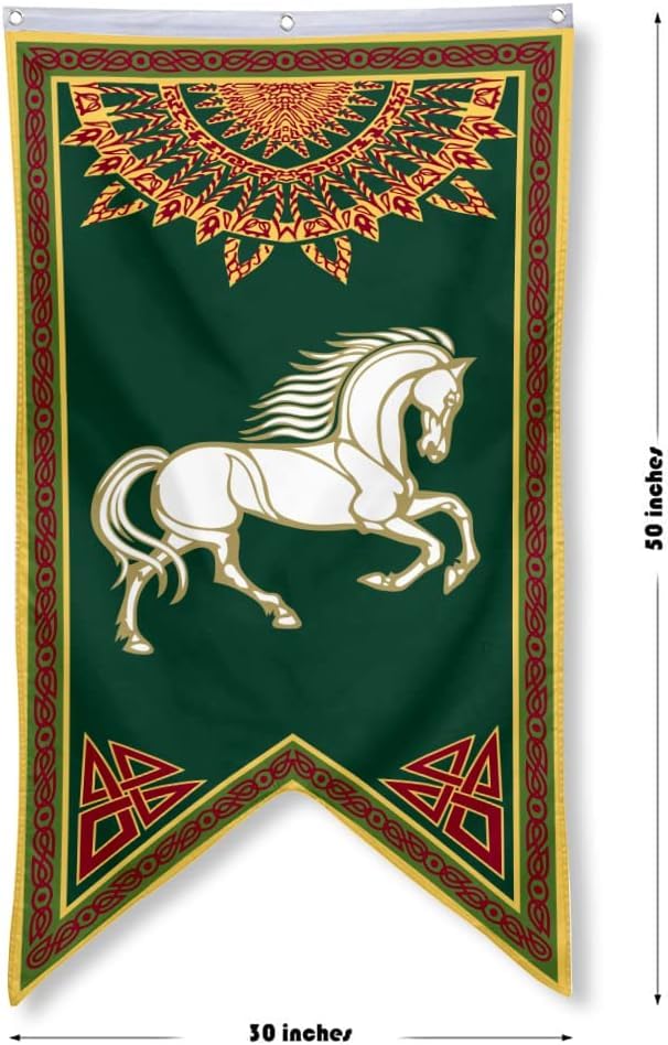 Yanbooch banner flag 30x50 hanging on wall display in green