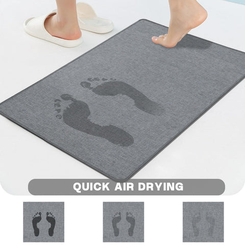 Yancorp compact low-profile mat fits vanity areas without bulk.