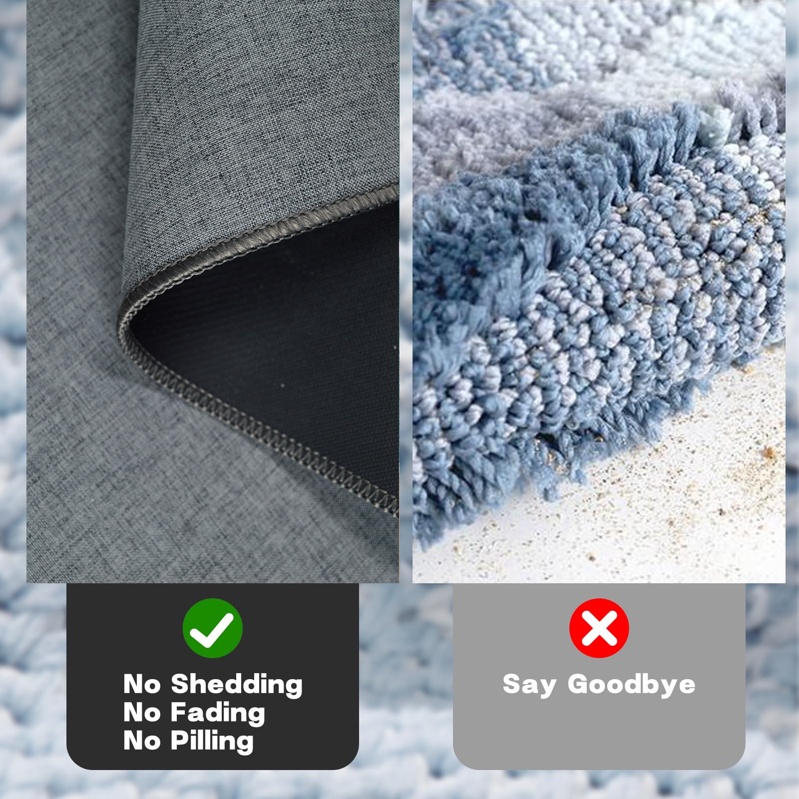 Yancorp machine-washable bath rug stays soft and stain-resistant after cycles.