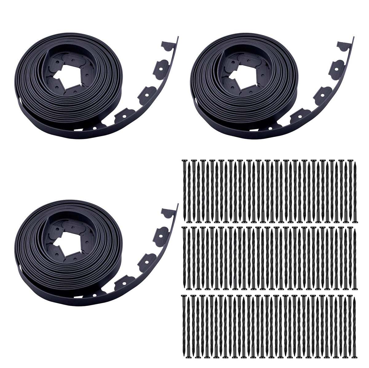 YANEYRIE garden edging kit 120ft with 160 spikes for clean borders