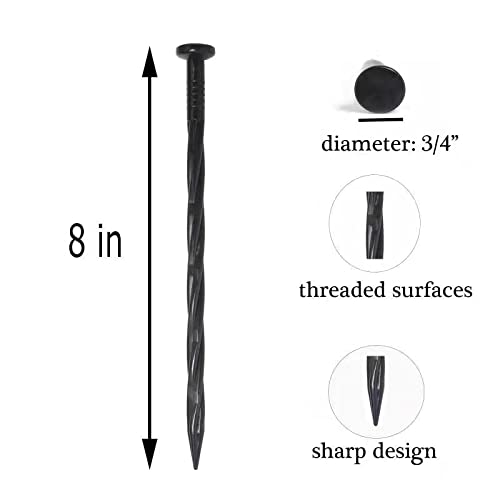 YANEYRIE 150-count plastic spikes provide cost-effective, reusable garden stakes for DIY projects.