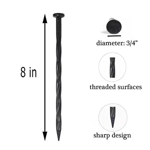 YANEYRIE 150-count plastic spikes provide cost-effective, reusable garden stakes for DIY projects.