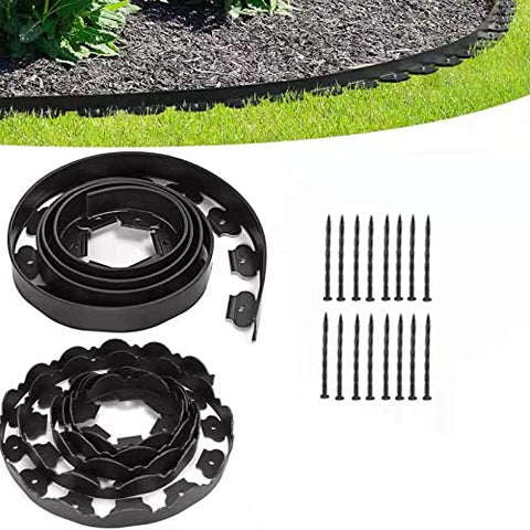 YANEYRIE edging kit in black for defined garden edges.