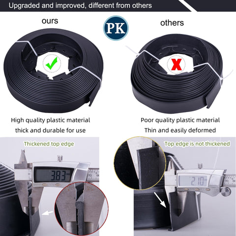 YANEYRIE soft PE material can be cut to fit curves.