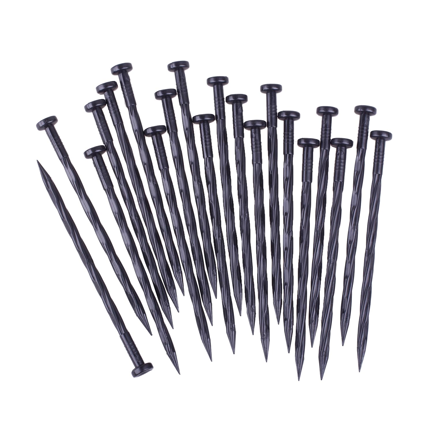 YANEYRIE landscape spikes 8-inch spiral for quick soil anchoring in yards