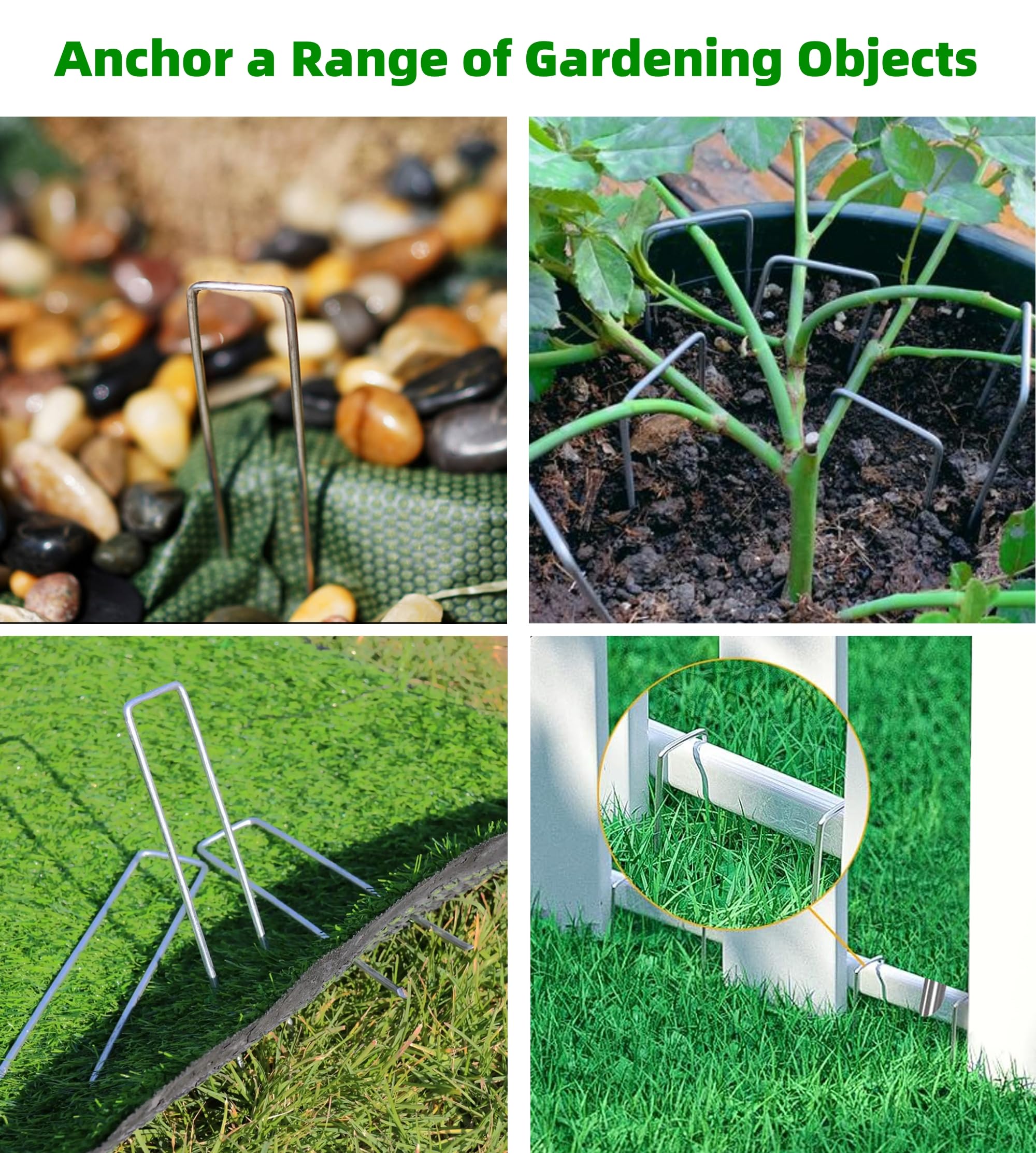 YANEYRIE 6-inch stakes suitable for landscape fabrics and plastics
