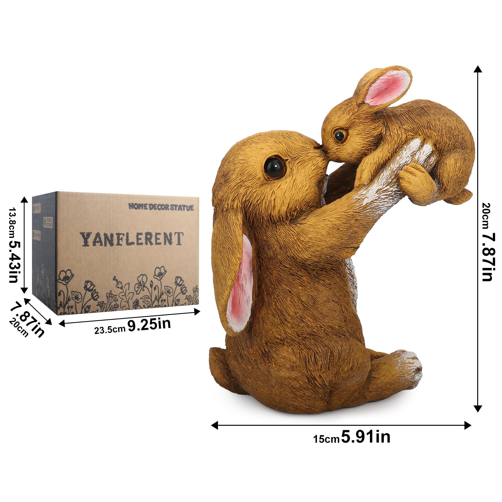 Yanflerent Easter bunny garden decor ideal for outdoor display and family gatherings