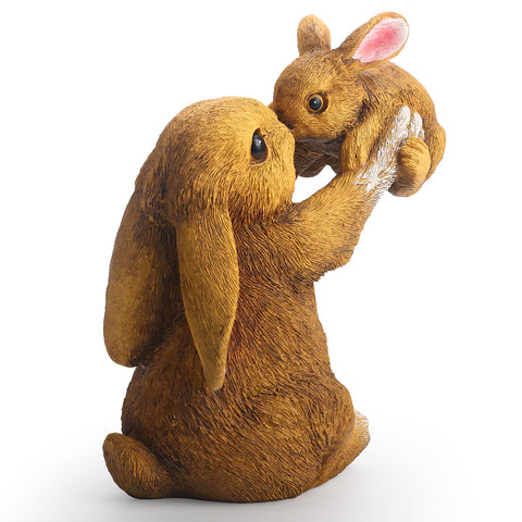 Yanflerent fade-resistant bunny figurine maintains charm indoors or outdoors